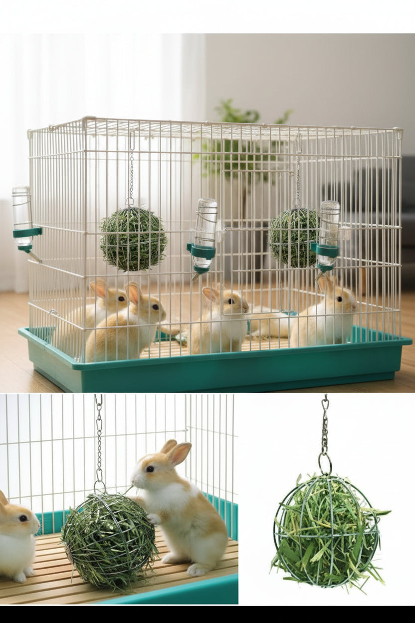 Boule Distributrice de Foin en Inox – Lapin & Rongeurs