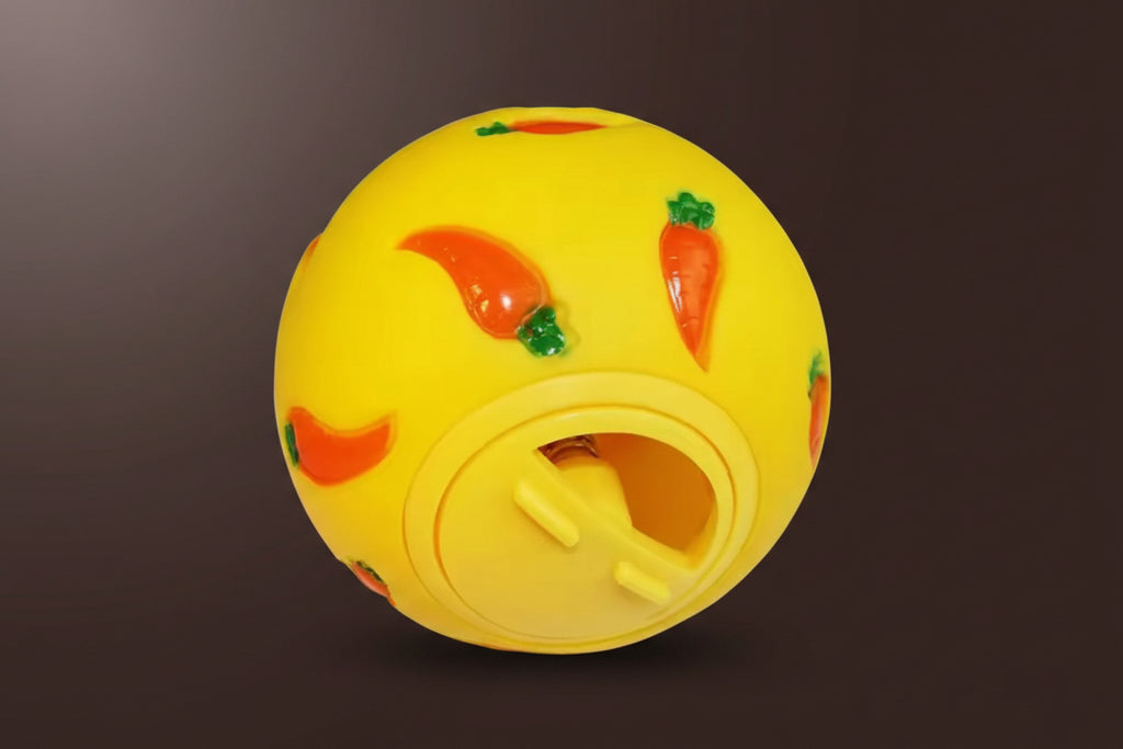 Boule Distributrice de Friandises pour Rongeurs – 7,5 cm – 3 Couleurs