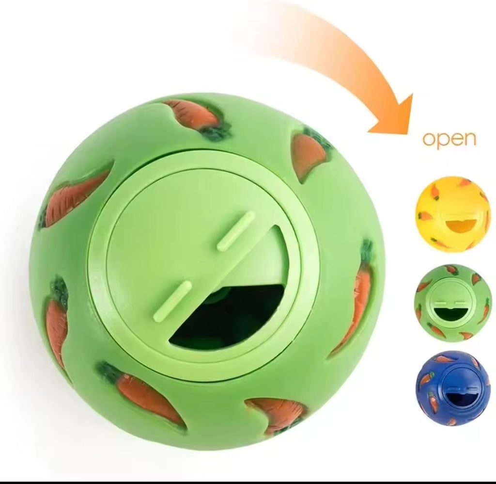Boule Distributrice de Friandises pour Rongeurs – 7,5 cm – 3 Couleurs
