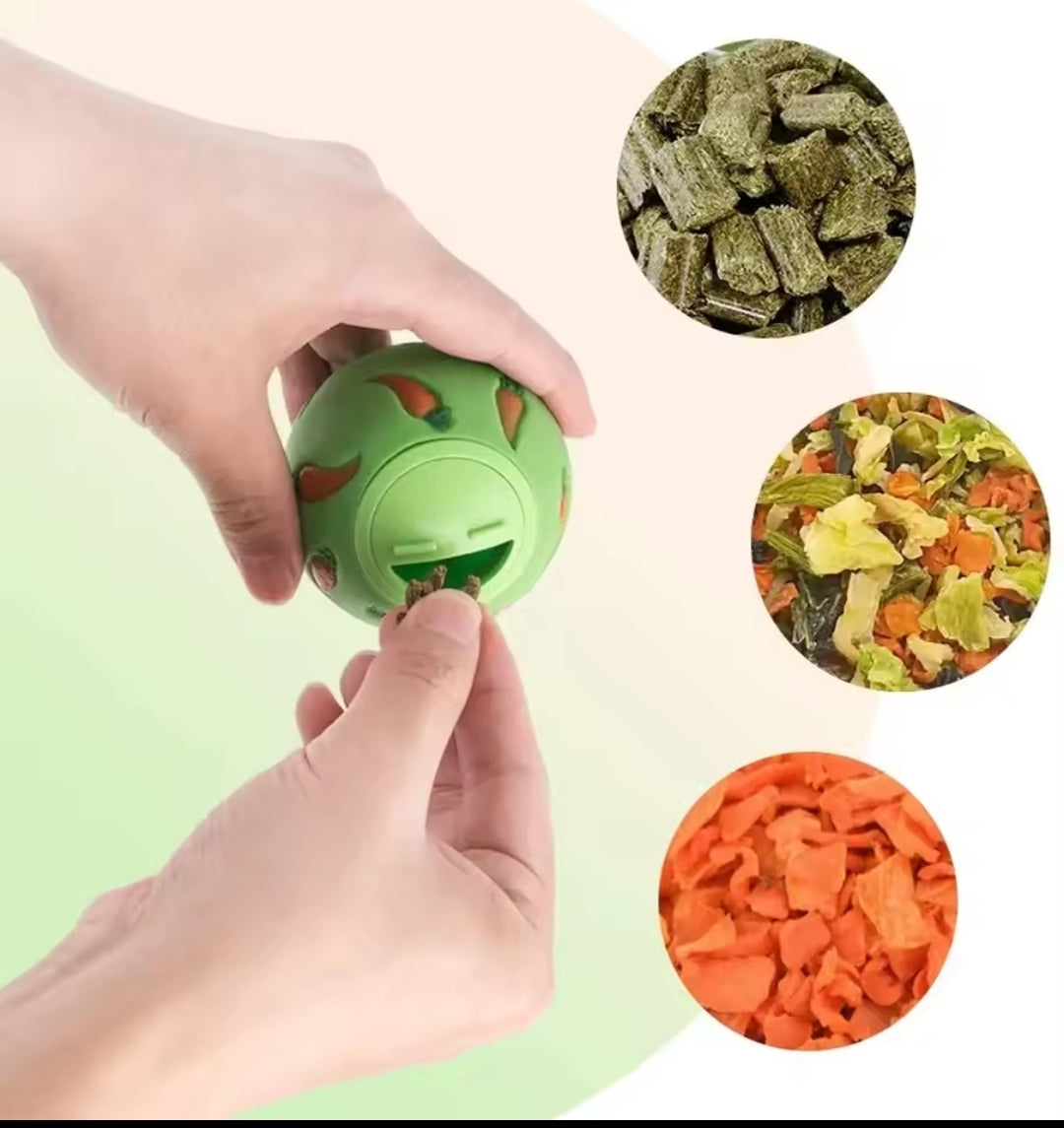 Boule Distributrice de Friandises pour Rongeurs – 7,5 cm – 3 Couleurs