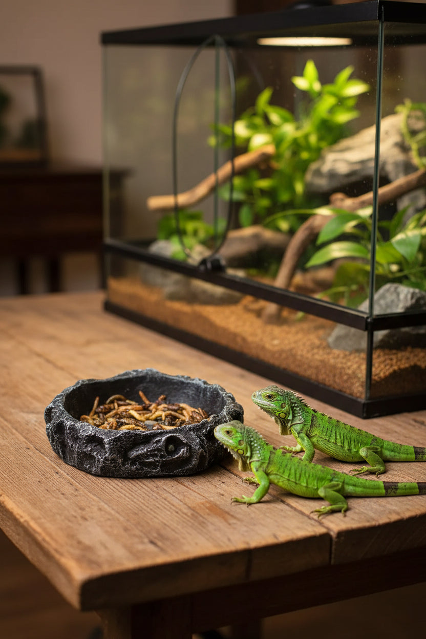Récipient Décoratif Effet Roche Naturelle pour Vivarium et Terrarium