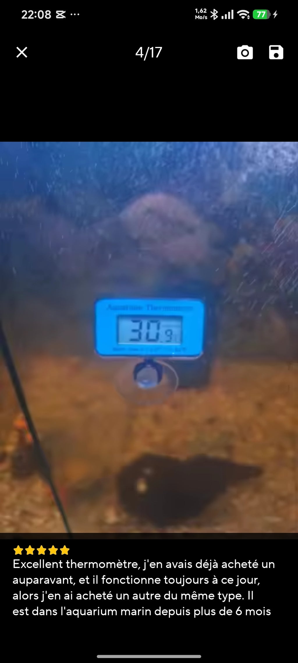 Thermomètre LCD Aquarium Immersible – Précis & Fiable