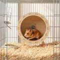 Roue d’Exercice en Bois pour Hamster – Diamètre 16 cm